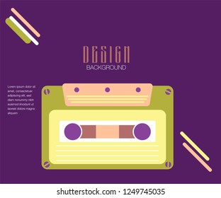 vector illustration. A minimalistic hipster colored frame design