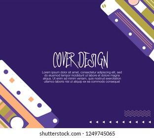 vector illustration. A minimalistic hipster colored frame design