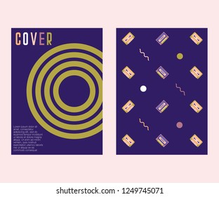 vector illustration. A minimalistic hipster colored frame design