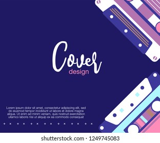 vector illustration. A minimalistic hipster colored frame design