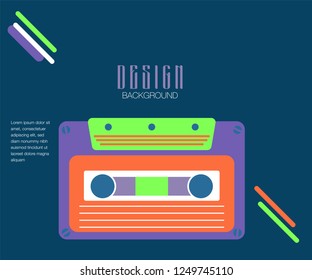 vector illustration. A minimalistic hipster colored frame design