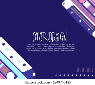 vector illustration. A minimalistic hipster colored frame design