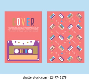 vector illustration. A minimalistic hipster colored frame design