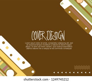 vector illustration. A minimalistic hipster colored frame design