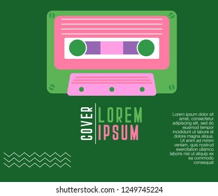vector illustration. A minimalistic hipster colored frame design