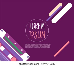 vector illustration. A minimalistic hipster colored frame design