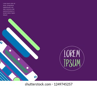 vector illustration. A minimalistic hipster colored frame design
