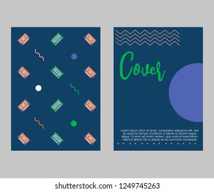 vector illustration. A minimalistic hipster colored frame design