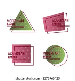 vector illustration. A minimalistic hipster colored frame design. Vector line gradient halftone. frame for text Modern Art graphics. design business cards, invitations, gift cards, flyers ,brochures