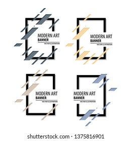 vector illustration. A minimalistic hipster colored frame design. Vector line gradient halftone. frame for text Modern Art graphics. design business cards, invitations, gift cards, flyers ,brochures