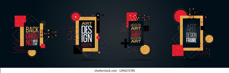 vector illustration. A minimalistic hipster colored frame design. Vector line gradient halftone. frame for text Modern Art graphics. design business cards, invitations, gift cards, flyers ,brochures