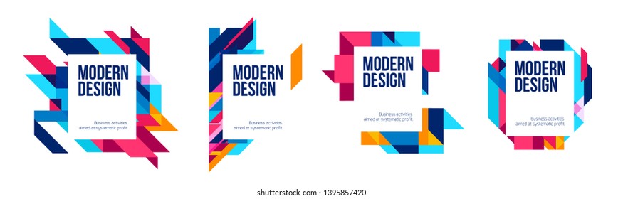 vector illustration  A minimalistic hipster colored frame design  Vector line gradient halftone  frame for text Modern Art graphics  design business cards  invitations  gift cards  flyers  brochures