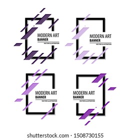 vector illustration. A minimalistic hipster colored frame design. Vector line gradient halftone. frame for text Modern Art graphics. design business cards, invitations, gift cards, flyers ,brochures