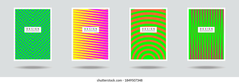 ilustración vectorial. Un diseño minimalista de marco de color hipster. Media tonalidad de gradiente de línea del vector. cuadro para texto Gráficos de arte moderno. 