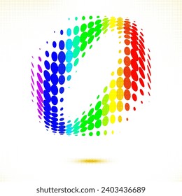 Vector illustration. A minimalistic hipster colored frame design. Vector line gradient halftone. frame for text Modern Art graphics. design business cards, invitations, gift cards, flyers ,brochures