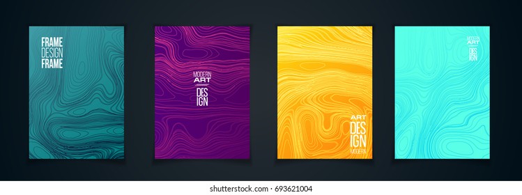 vector illustration. A minimalistic hipster colored frame design. Vector line gradient halftone. frame for text Modern Art graphics. design business cards, invitations, gift cards, flyers ,brochures