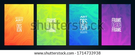 vector illustration. A minimalistic hipster colored frame design. Vector line gradient halftone. frame for text Modern Art graphics. design business cards, invitations, gift cards, flyers ,brochures