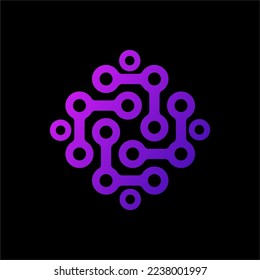vector illustration of a minimalistic logo with connected dots .very suitable to be used as your company logo.