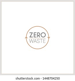 Vector illustration. Minimalistic logotype of zero waste lifestyle shop. Minimalism, simple and eco way of living. Logo for online or offline shop, article, website, infographic