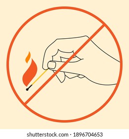 Vector illustration in minimalistic style about a rules of conduct in the wild.