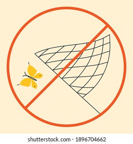 Vector illustration in minimalistic style about a rules of conduct in the wild.