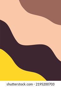 Ilustración vectorial Tendencia minimalista diseño abstracto con varias formas naturales.