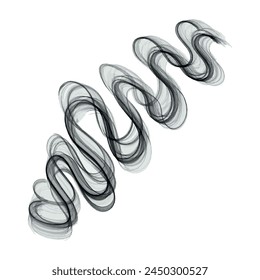 Vector illustration. Minimalistic zigzag picture on a white background. Seal.