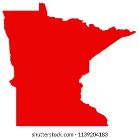 vector illustration of Minnesota map