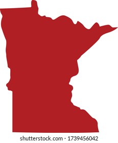 vector illustration of Minnesota map