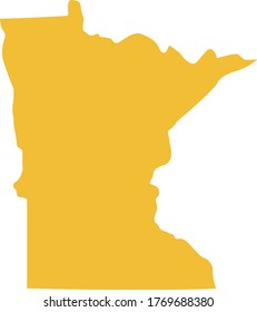 vector illustration of Minnesota map