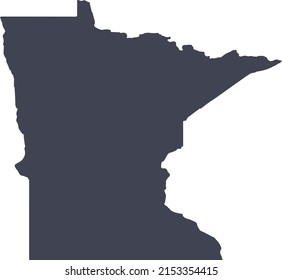 Vector illustration of Minnesota map