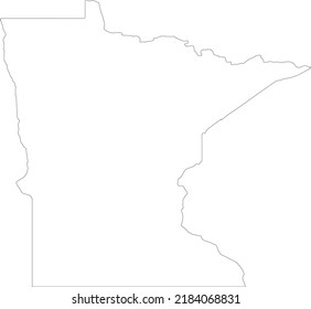 Vector Illustration Minnesota Map Stock Vector (Royalty Free ...