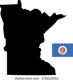 ilustración vectorial del mapa de Minnesota con indicador