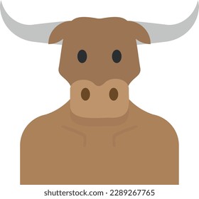 Vector illustration of a minotaur. Mythological animal.