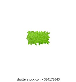 Vector illustration of minus sign consisting of green leaves