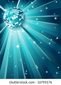 Vector illustration - Mirror disco ball