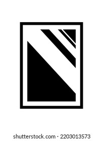 ilustración vectorial del icono plano espejo sobre fondo blanco