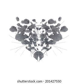 Vector illustration with mirror ink imprint