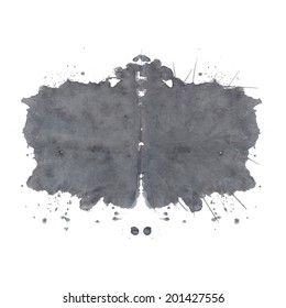 Vector illustration with mirror ink imprint