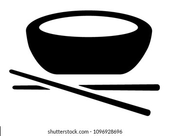 Vector illustration of a Miso Soup Bowl With Chopsticks