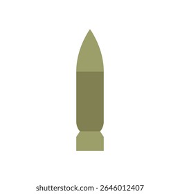 Vector illustration of a Missile in flat style isolated in white background