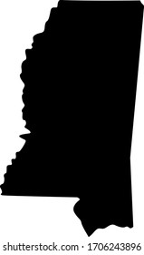 vector illustration of Mississippi map