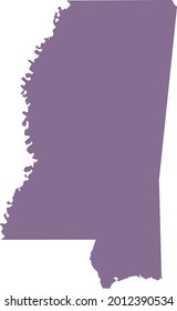 ilustración vectorial del mapa de Mississippi