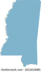 vector illustration of Mississippi map
