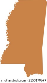Vector illustration of Mississippi map