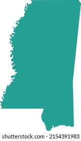 Vector illustration of Mississippi map