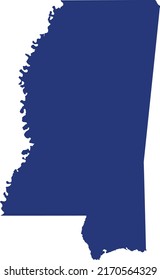 Vector Illustration of Mississippi map