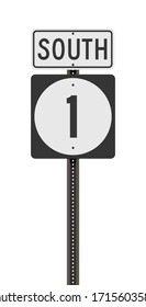 Vector illustration of the Mississippi State Highway road sign on metallic post