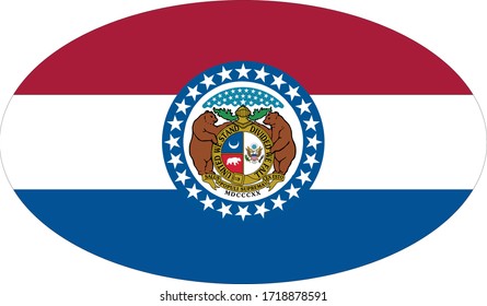 ilustración vectorial de la bandera de Misuri