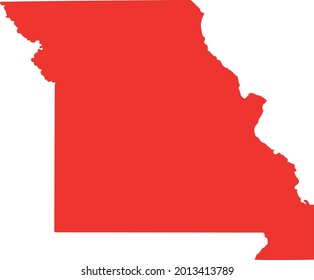 Vektorgrafik von Missouri-Karte